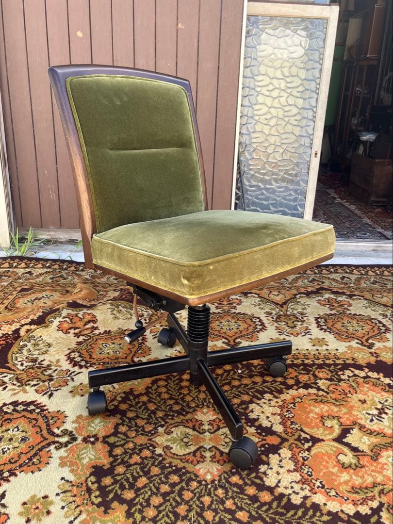 マルニ 地中海 回転 昇降式 デスクチェア オフィス 昭和レトロ アンティーク