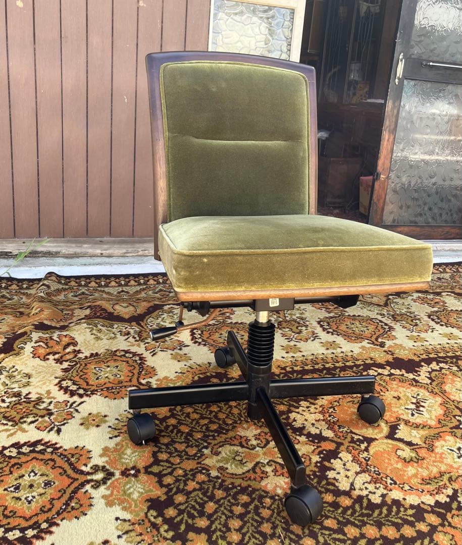 マルニ 地中海 回転 昇降式 デスクチェア オフィス 昭和レトロ アンティーク