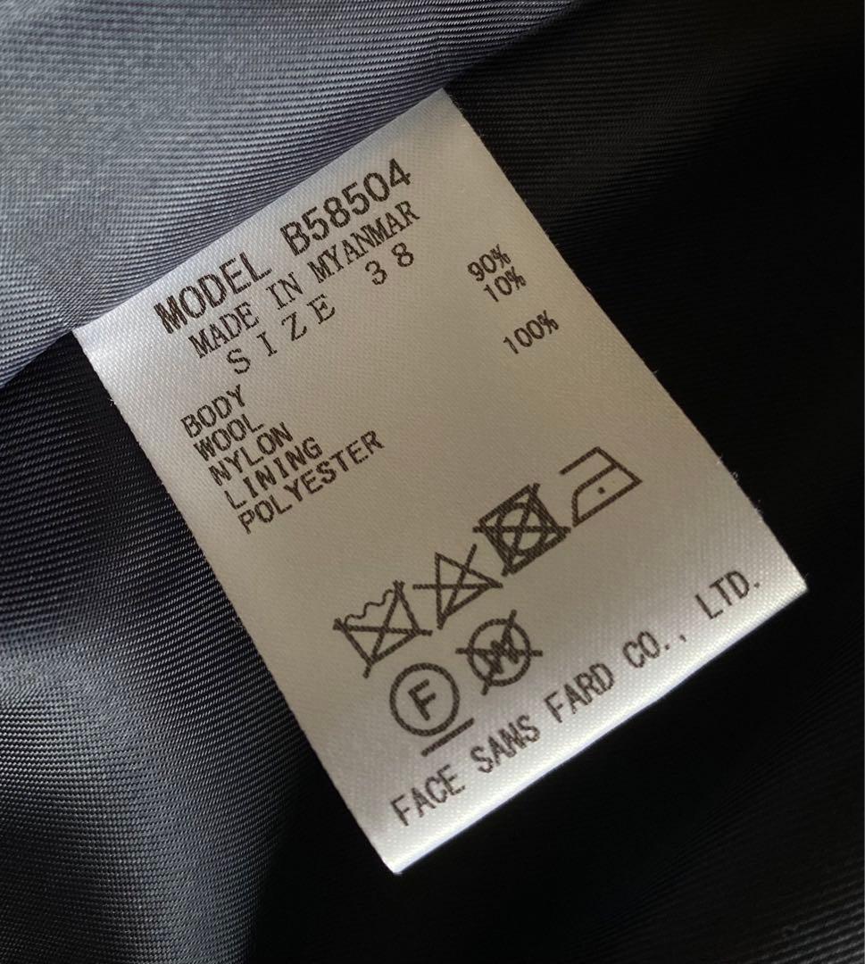 BRAHMIN ビッグカラー ダブル Pコート 金ボタン ネイビー サイズ38