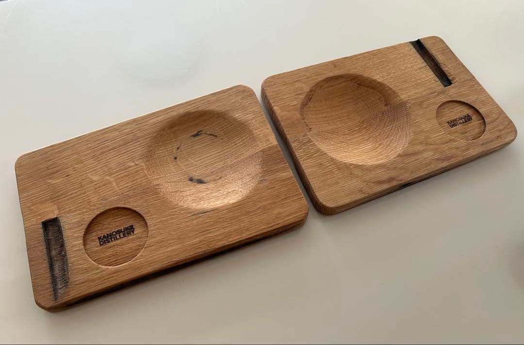 【完売商品】KANOSUKE 樽材おつまみプレート　ペア2枚