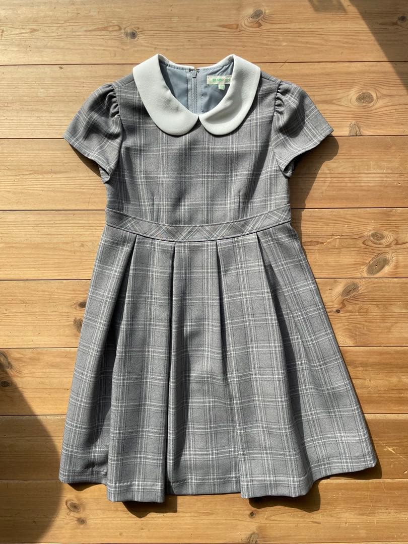 beams mini ネイビー　グレー　120cm セレモニー　ワンピース