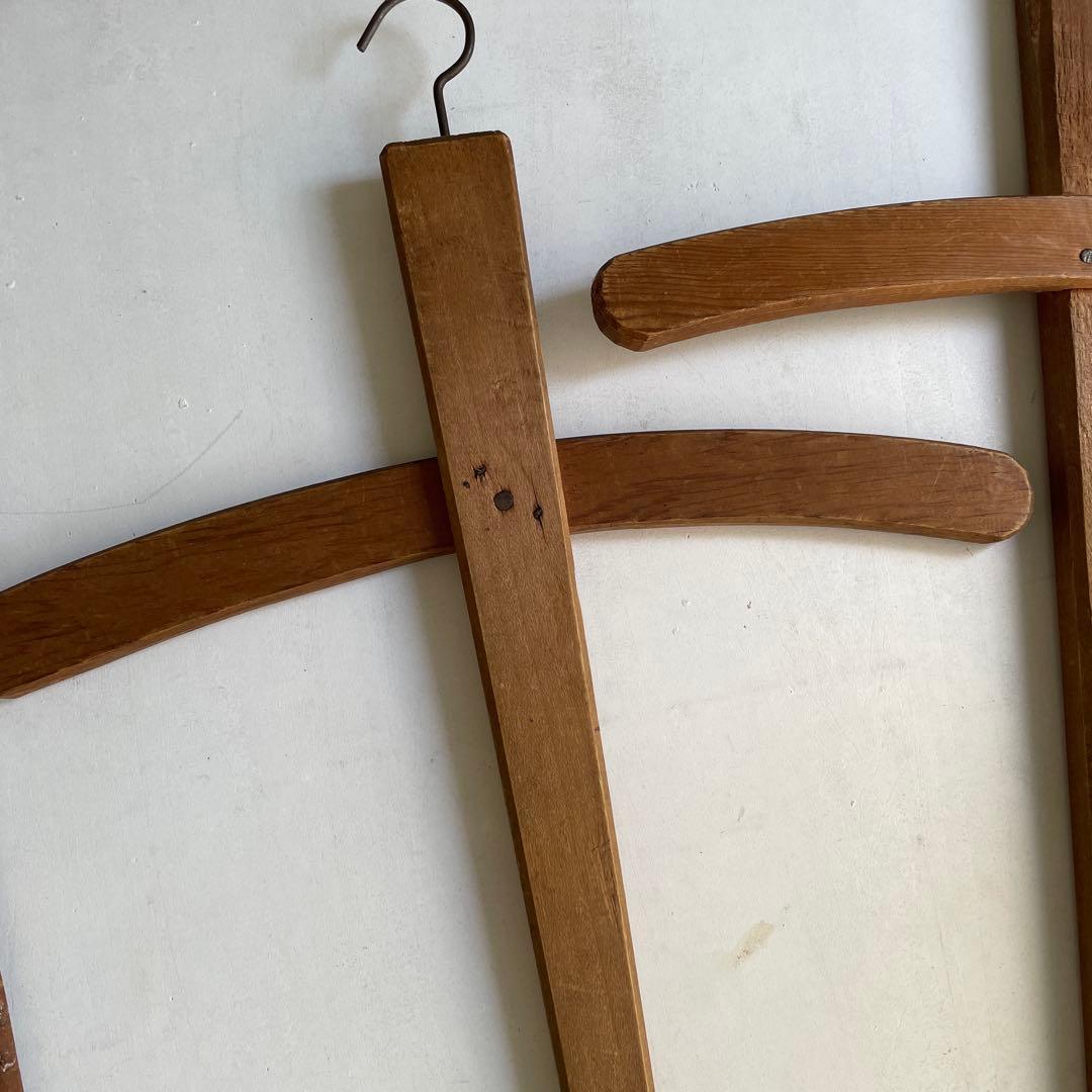 フランスアンティーク　クロスハンガー　2本　おまけ付き
