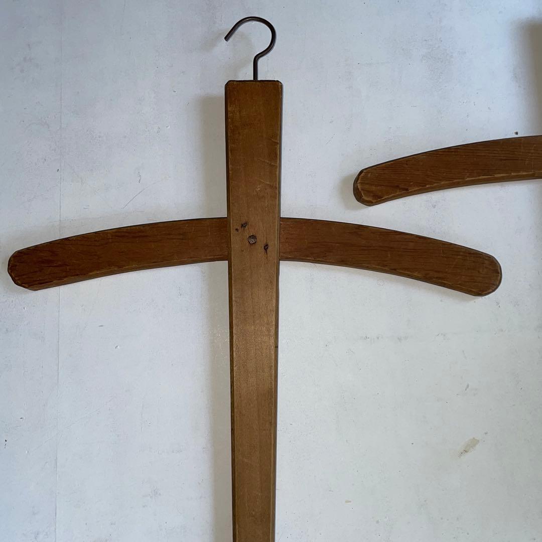 フランスアンティーク　クロスハンガー　2本　おまけ付き