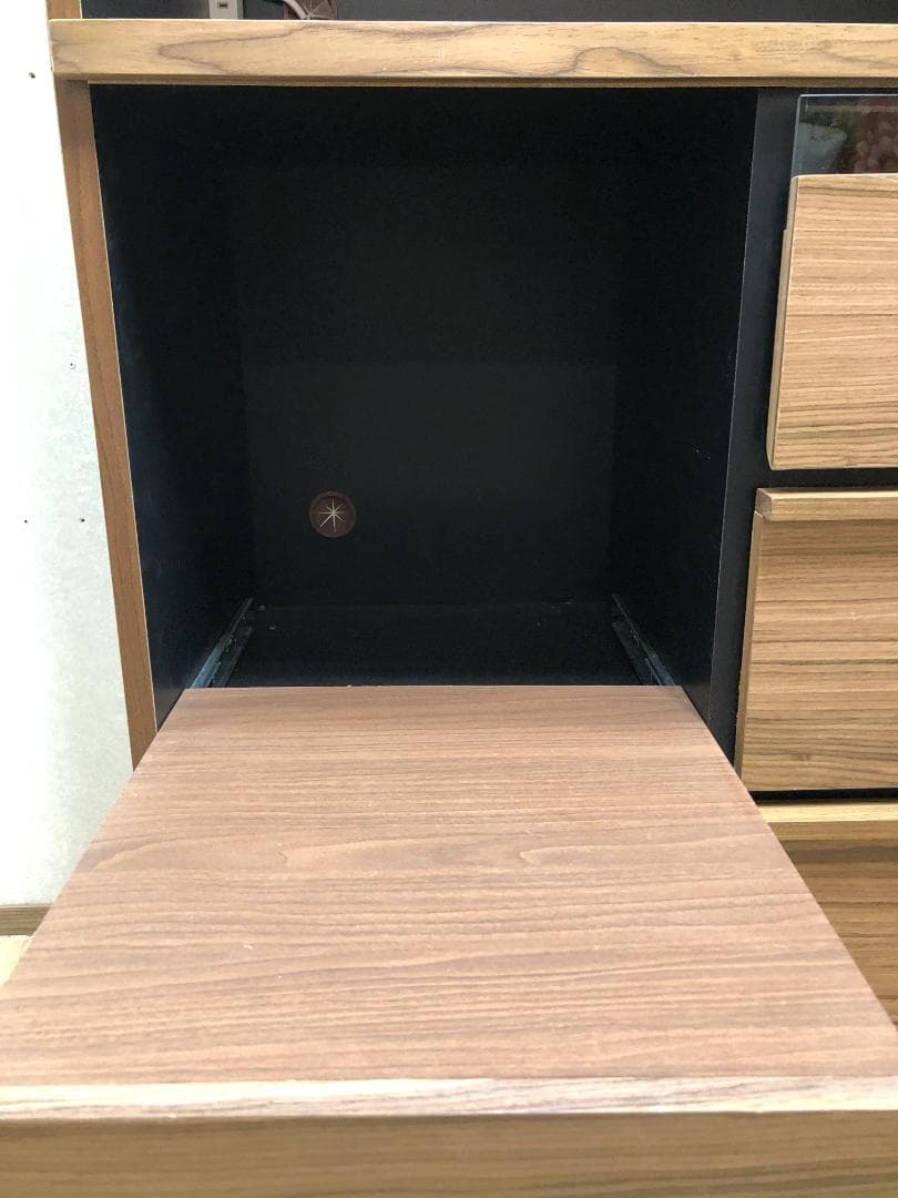 美品 入江木工 キッチンボード レンジボード 食器棚 250318-1