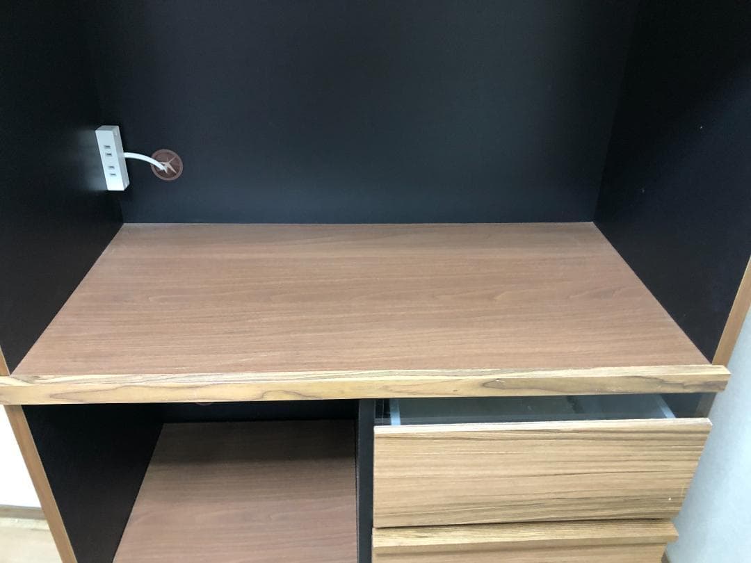 美品 入江木工 キッチンボード レンジボード 食器棚 250318-1
