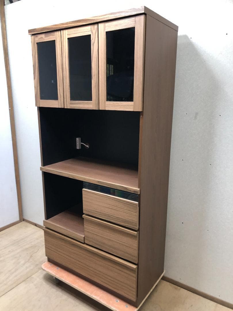 美品 入江木工 キッチンボード レンジボード 食器棚 250318-1
