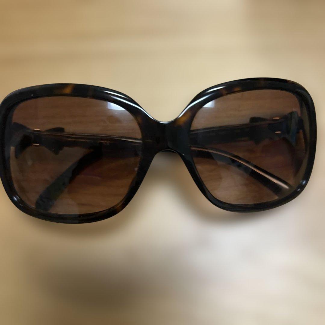 CHANEL ブラウン サングラス ケース付き　リボン