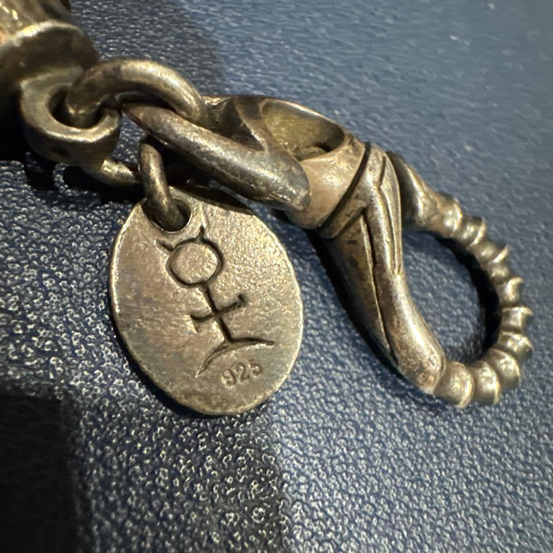 レザー シルバー ウォレットチェーン ウォレットコード フック 本革