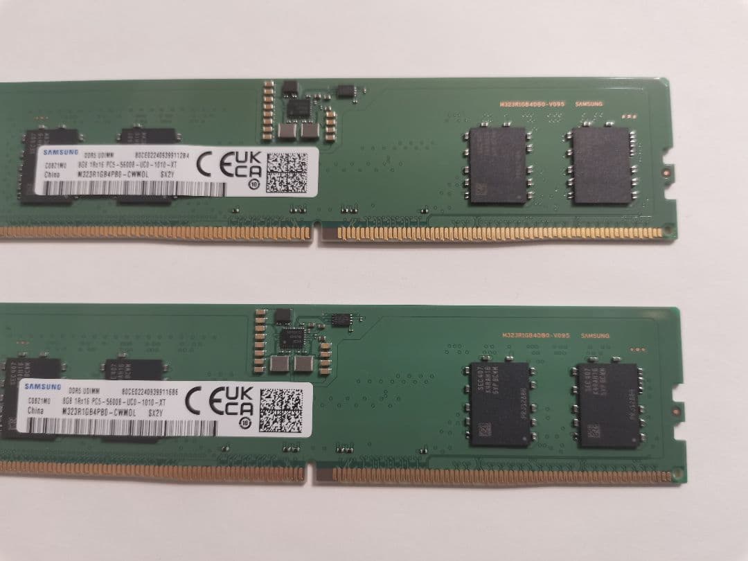 DDR5 8GB 2枚 計16GB SAMSUNG PC5-5600B 動作品