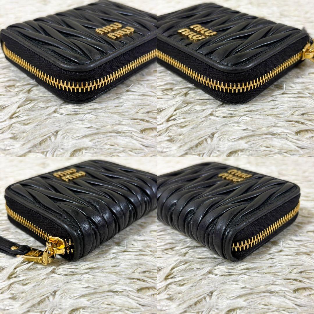 現行【未使用級】ミュウミュウ マテラッセ ケース カードケース ブラック