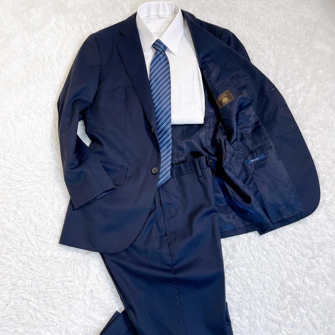 J.PRESS　セットアップスーツ　ネイビー　ストライプ　A5