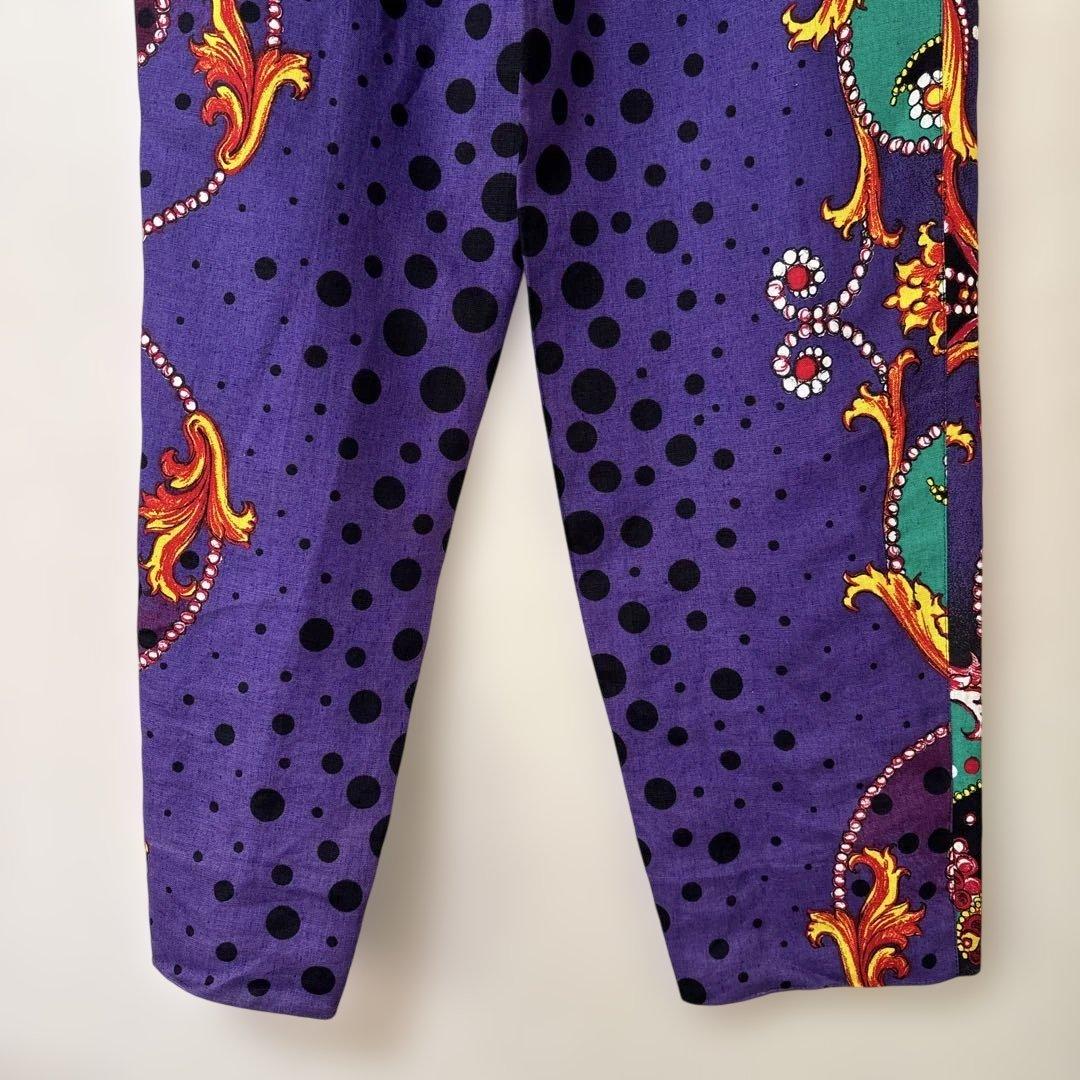 Gianni Versace 90s バロック柄 リネンパンツ 46