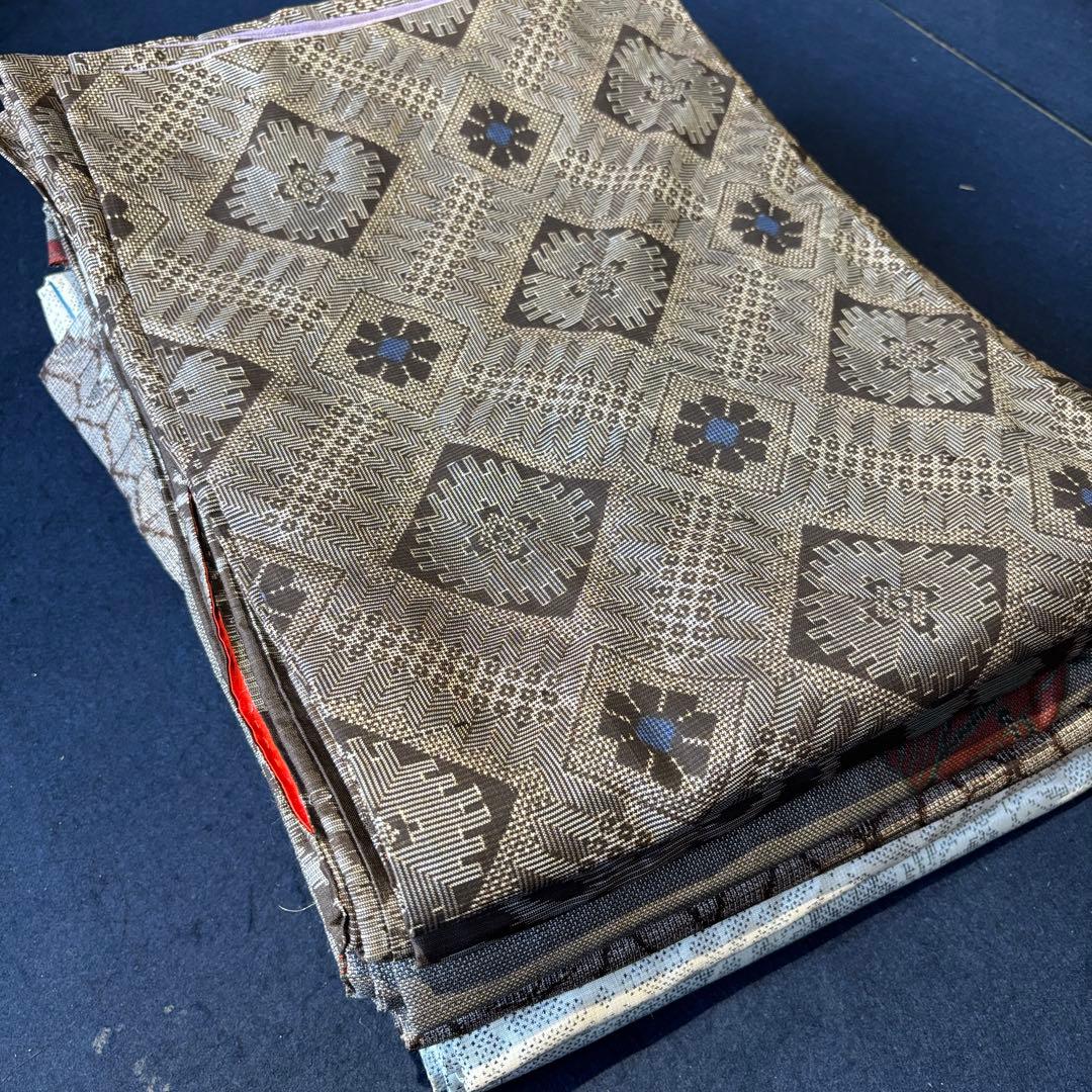 88大島紬着物6枚おまとめ売り材料正絹リメイク