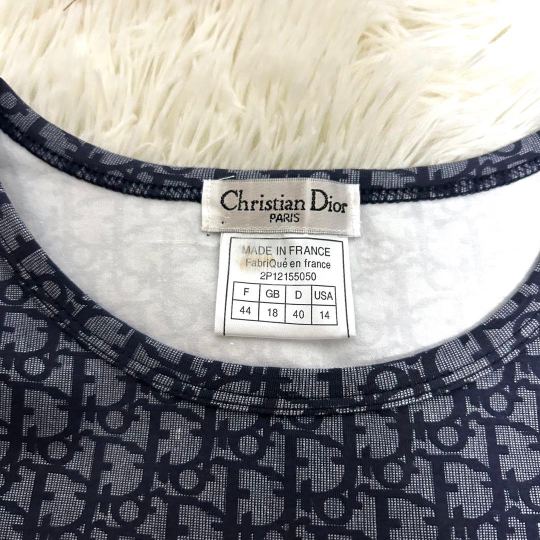美品　dior トロッター　長袖　ロングtシャツ　ネイビー　コットン