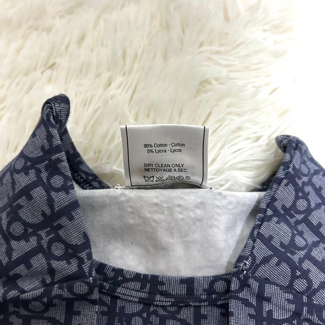 美品　dior トロッター　長袖　ロングtシャツ　ネイビー　コットン