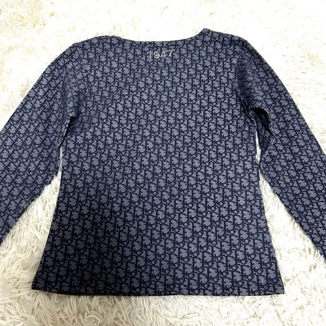 美品　dior トロッター　長袖　ロングtシャツ　ネイビー　コットン
