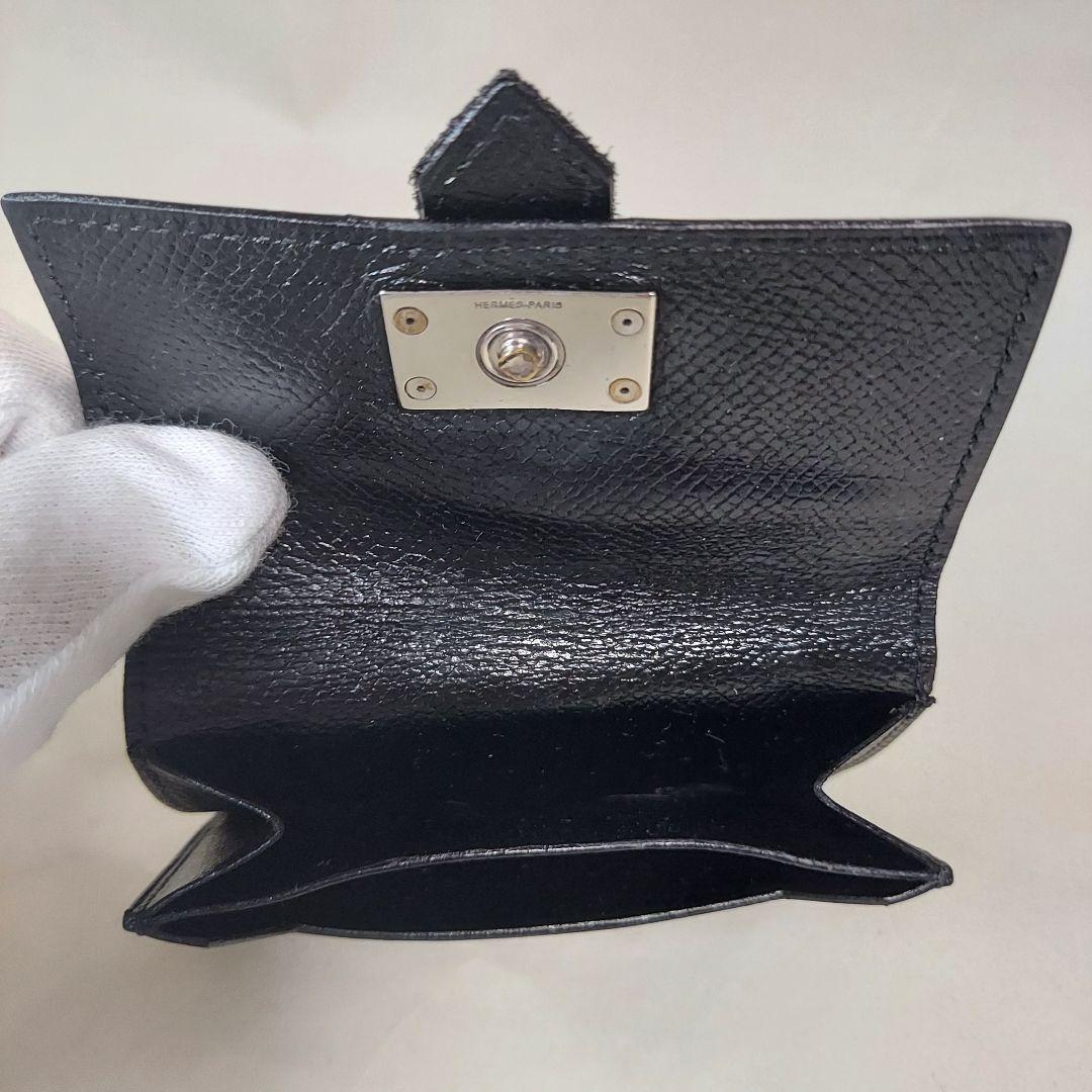 HERMES エルメス ベアン カードケース 黒□J刻印 名刺入れ