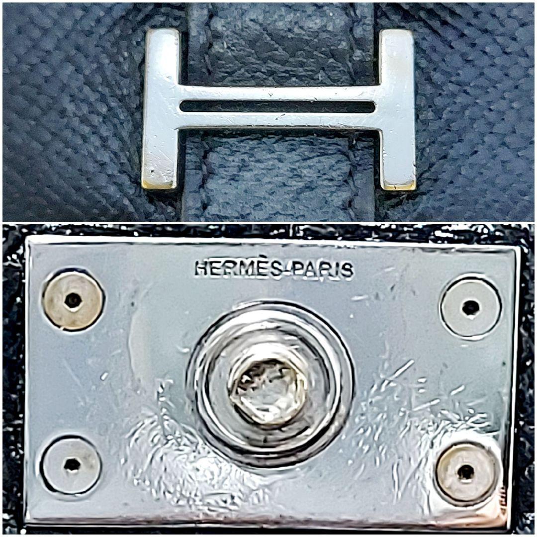 HERMES エルメス ベアン カードケース 黒□J刻印 名刺入れ