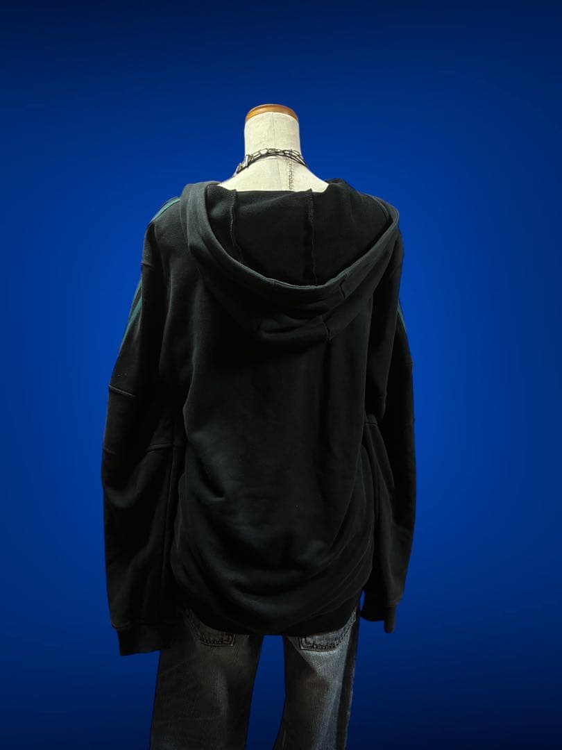 レア✴︎adidasトレフォイル刺繍Wジップ　ターコイズy2kグランジ平成ギャル