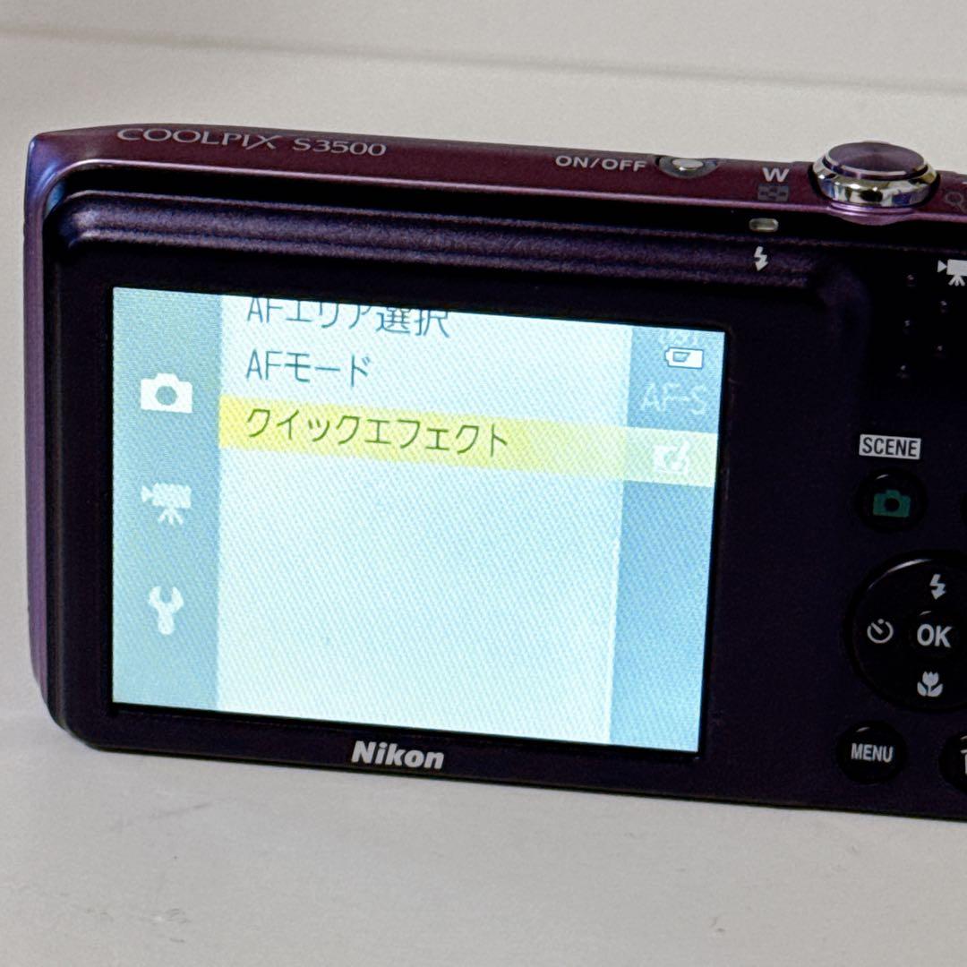 【美品】Nikon デジタルカメラ COOLPIX S3500 パープル