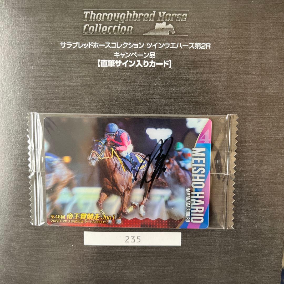 サラブレッドホースコレクション2 メイショウハリオ&浜中俊騎手直筆サイン