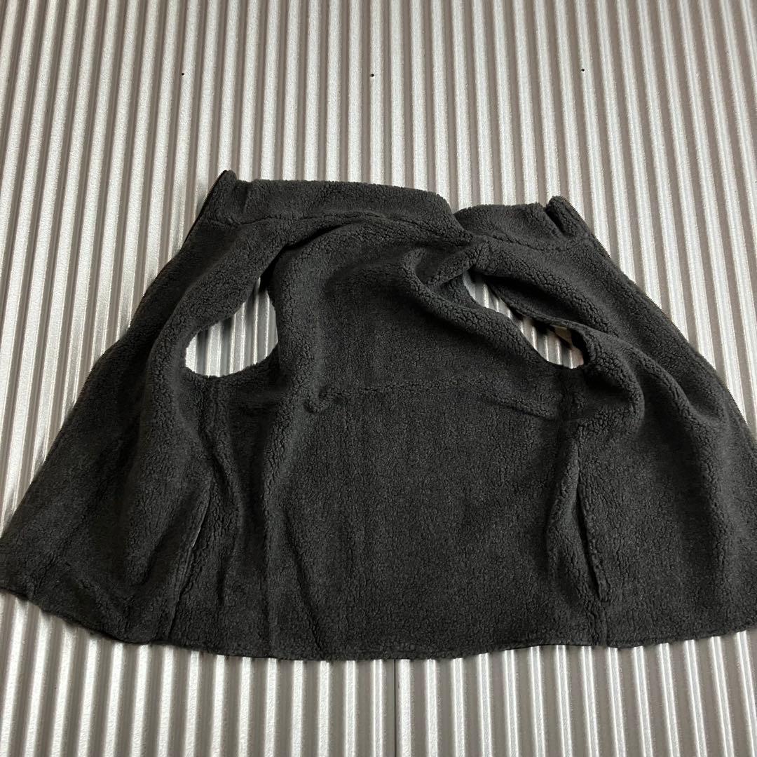 未使用　グリーンクロージング　ボアベスト　リバーシブル　ボーダー　L