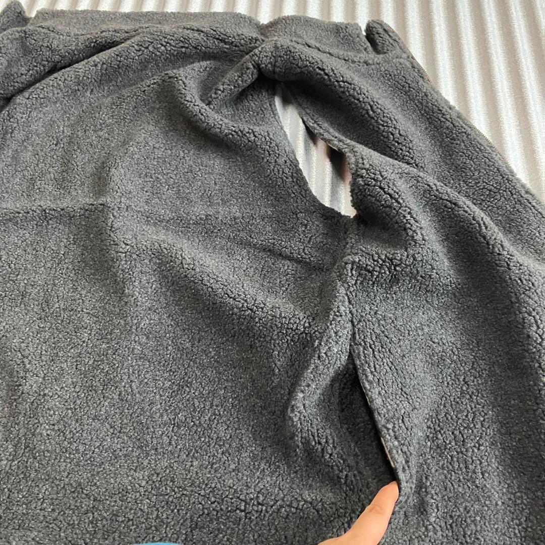 未使用　グリーンクロージング　ボアベスト　リバーシブル　ボーダー　L