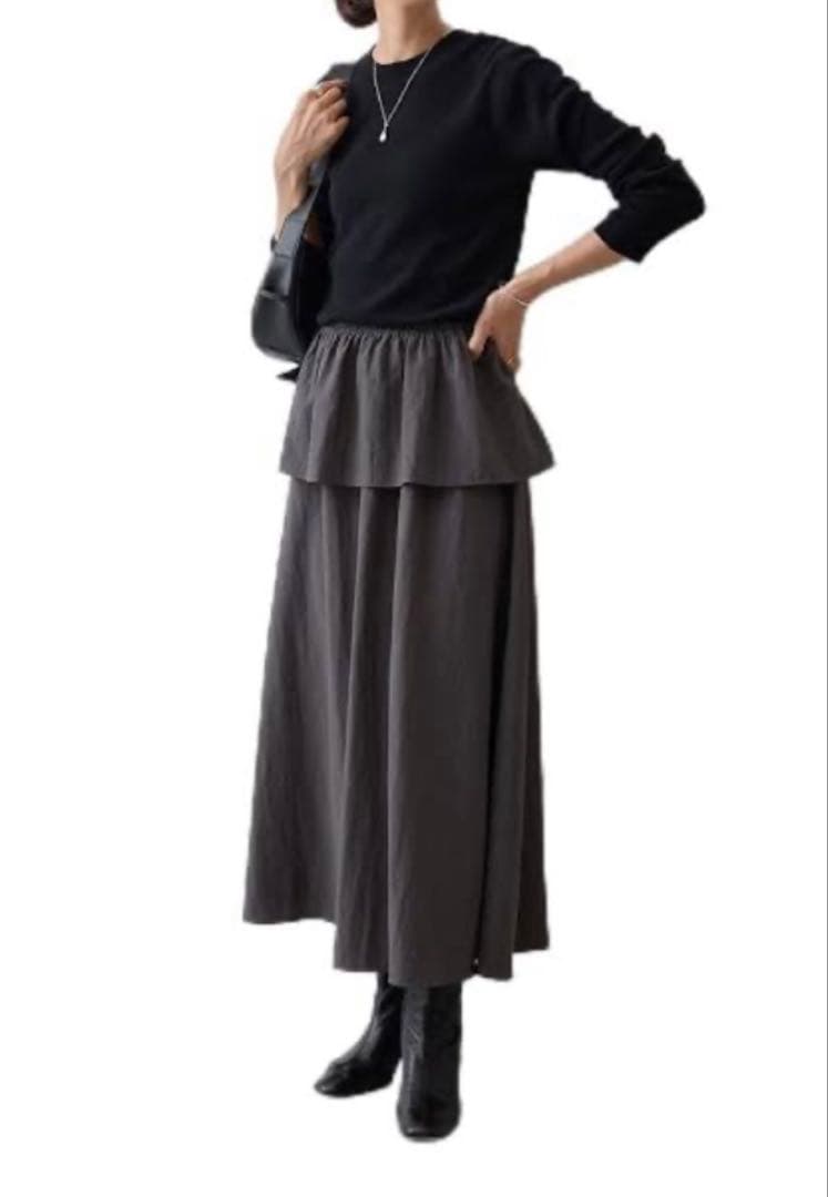 ビアズリー ペプラムニットコンビワンピース 2024年