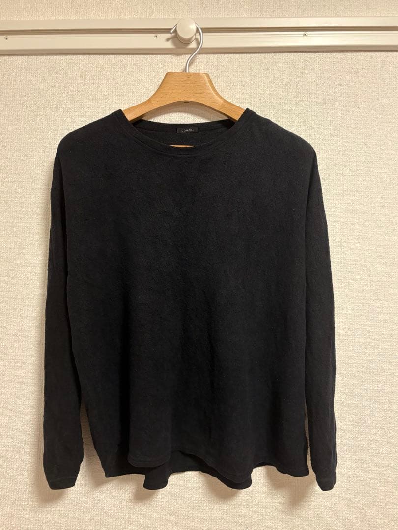 定価半額以下！COMOLI フリースクルーネック　シルク　プルオーバーコモリ2