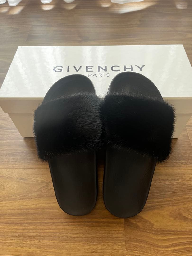 ジバンシィブラックミンクミュール36美品