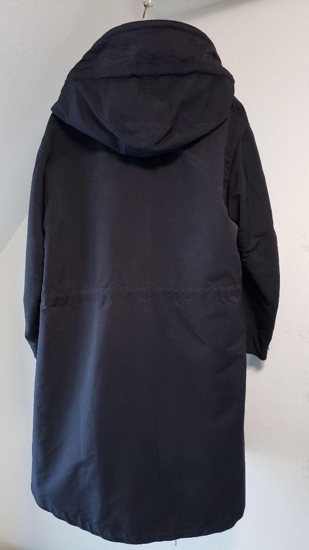 RERACS 着脱可能フード付き ロングモッズコート ブラック 日本製 YKK