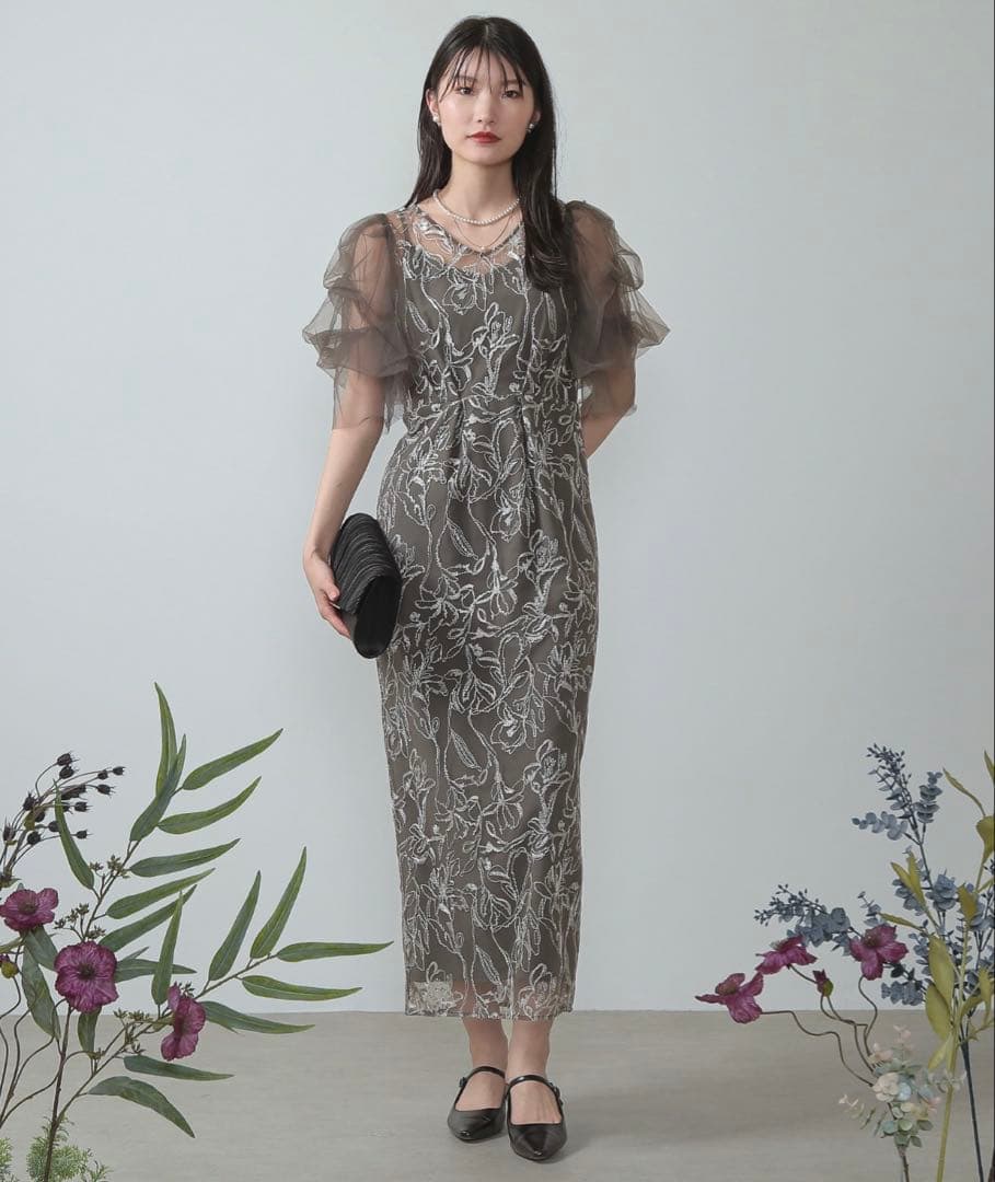 kana パーティードレス ラメストール