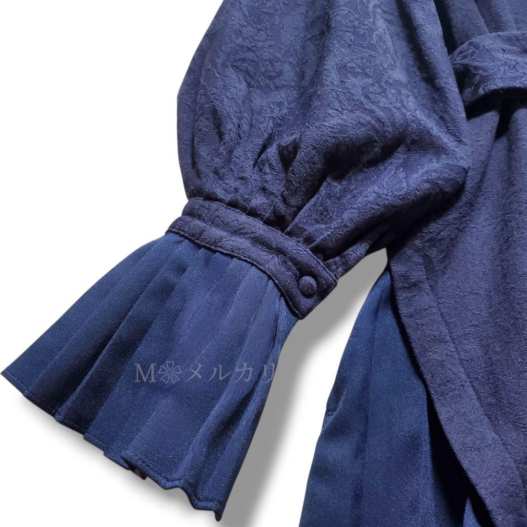 旅*読様 限定レア色✨ハレHAREサイドプリーツワンピースジャガードキリカエフラ