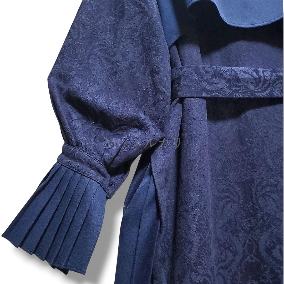 旅*読様 限定レア色✨ハレHAREサイドプリーツワンピースジャガードキリカエフラ