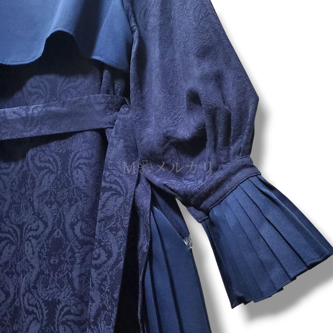 旅*読様 限定レア色✨ハレHAREサイドプリーツワンピースジャガードキリカエフラ