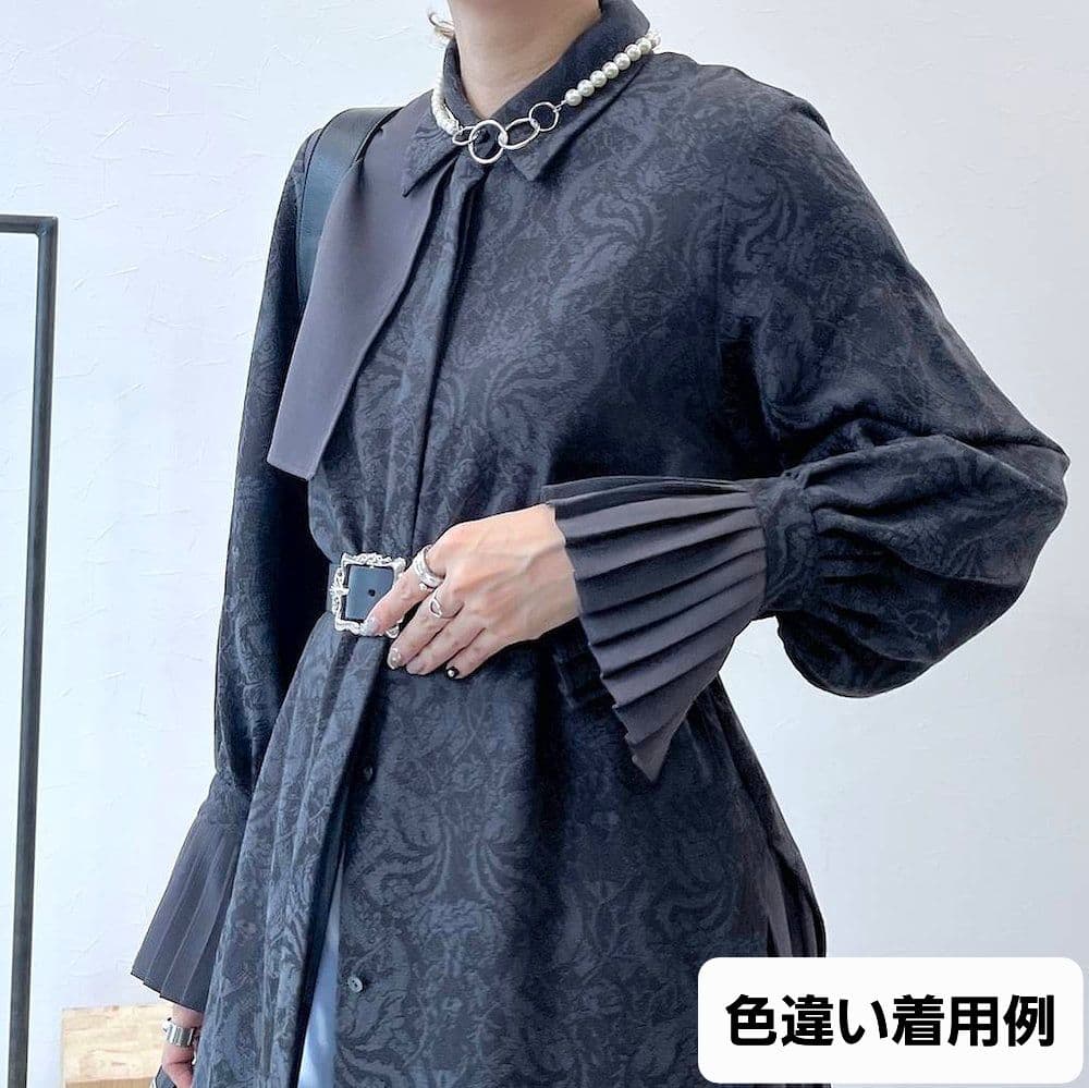 旅*読様 限定レア色✨ハレHAREサイドプリーツワンピースジャガードキリカエフラ