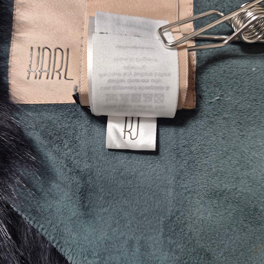 【美品】カールドノヒュー 毛皮 ムートンベスト 黒 S