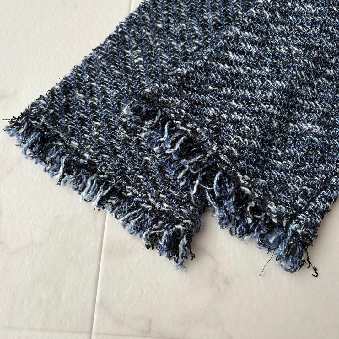 美品✨《iCB》小泉今日子着用　デニムライクツィード ニットジャケット　L