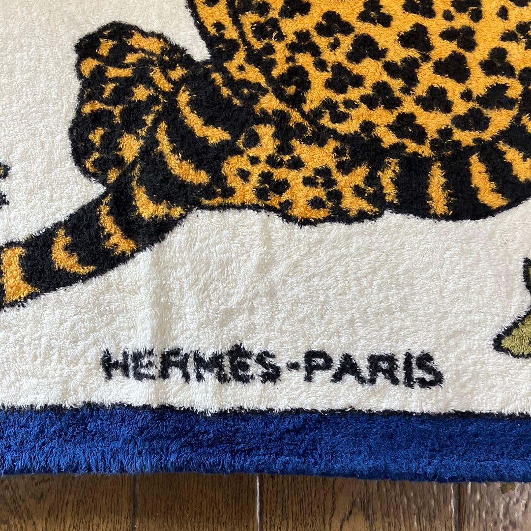 エルメス　ビーチタオル大判　「レオパード」柄