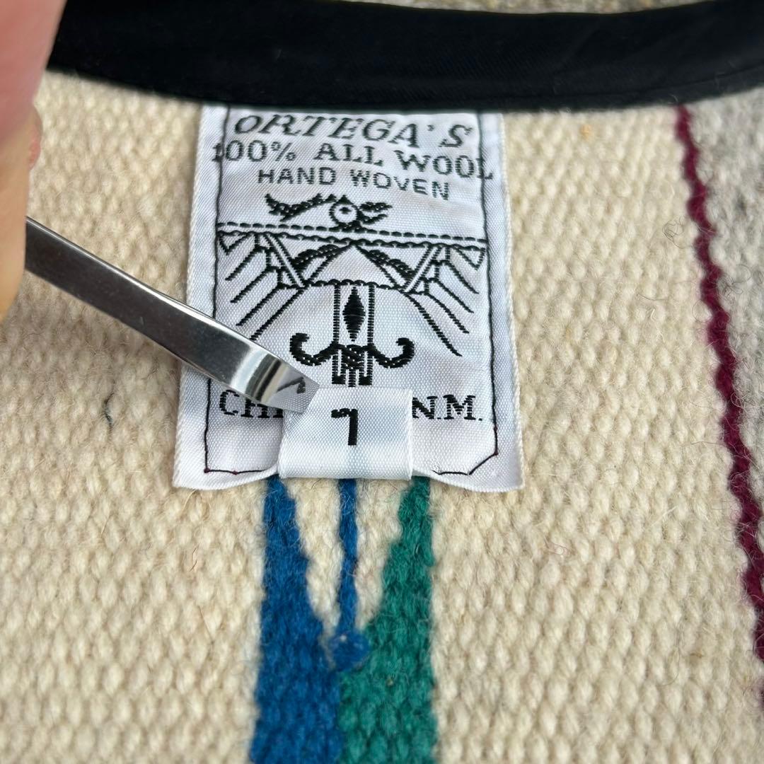 【60s】 Ortega's オルテガ chimayo vest （ボタンなし）