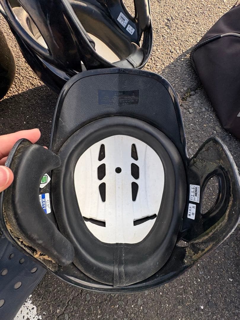 う*る様 軟式野球用ヘルメット7式、ケース付き