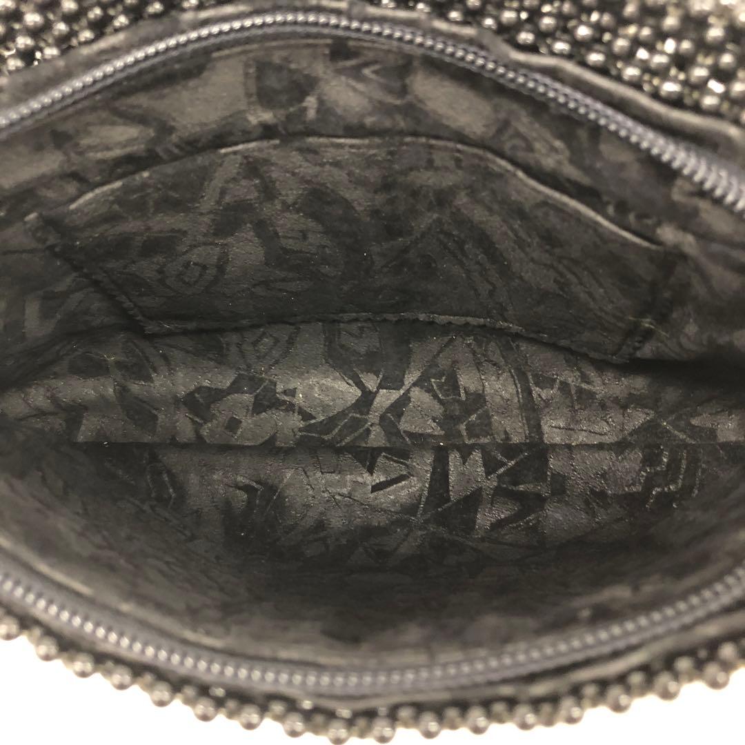 M05/031 黒珊瑚 ハンドバッグ ビーズバッグ パーティーバック ブラック