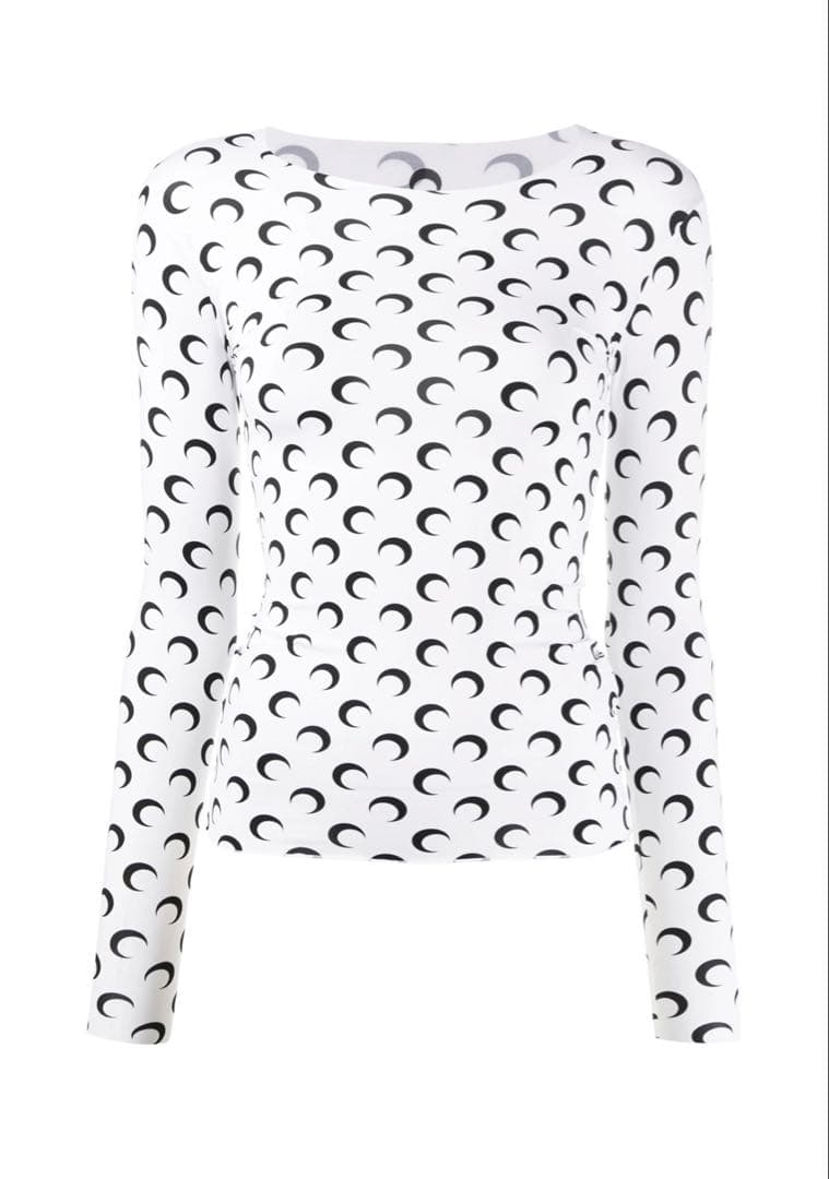 ナ　MARINE SERREマリーンセルmoonプリント長袖トップス収納袋