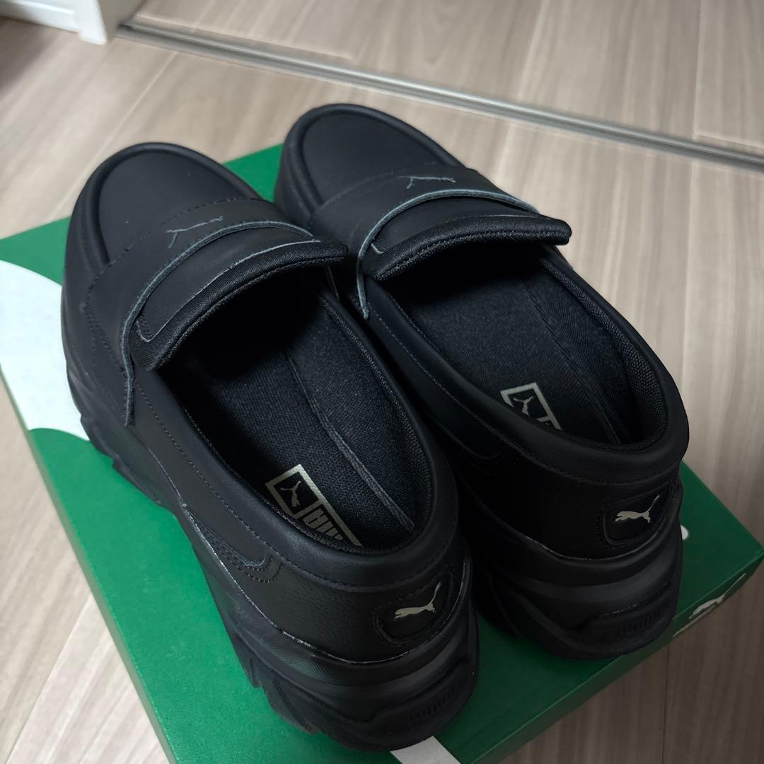 PUMA ブラック ローファー 厚底　25cm