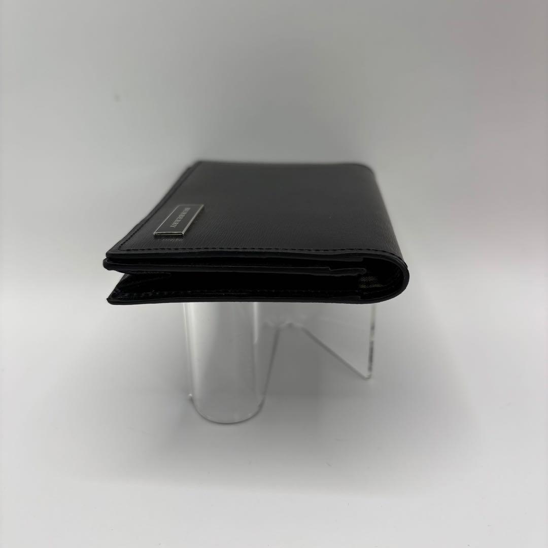 BURBERRY 名刺入れ　カードケース　ブラック　プレート　シルバー　レザー