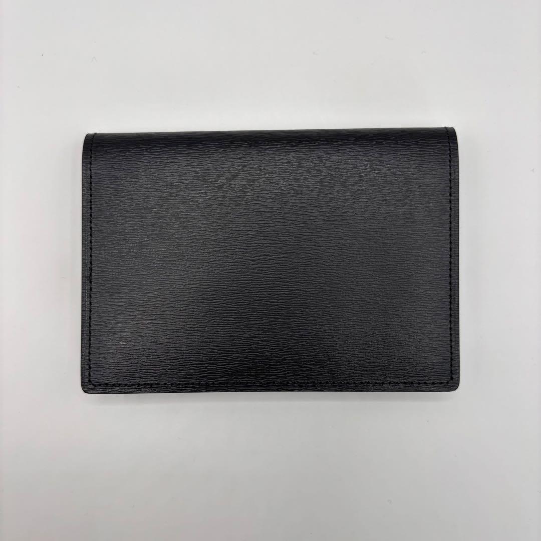 BURBERRY 名刺入れ　カードケース　ブラック　プレート　シルバー　レザー