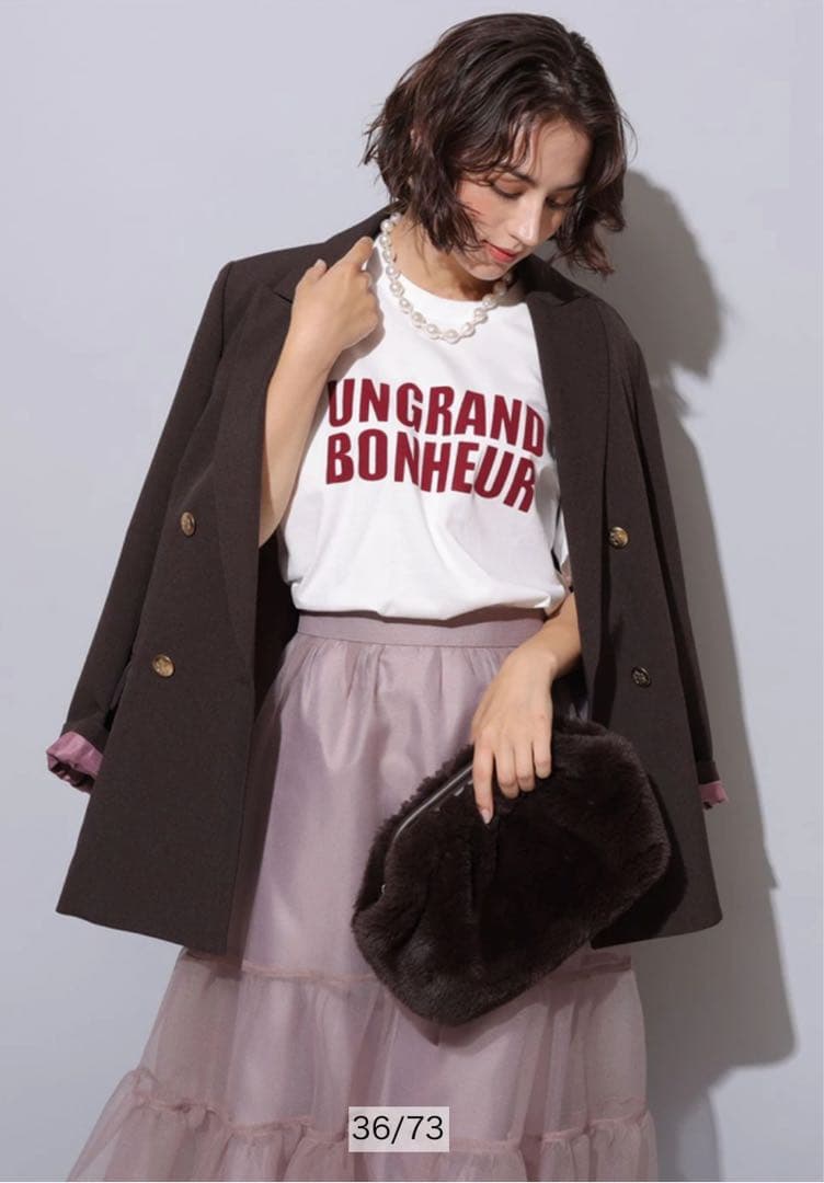 【新品】W釦テーラードジャケット コゲ茶 S Arpege story