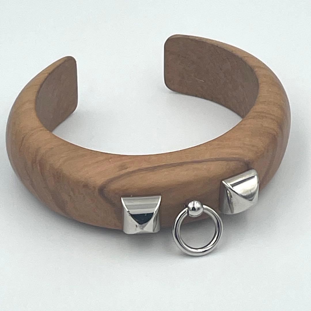 新品未使用 HERMES エルメス コリエドシアン オリーブ ウッド バングル