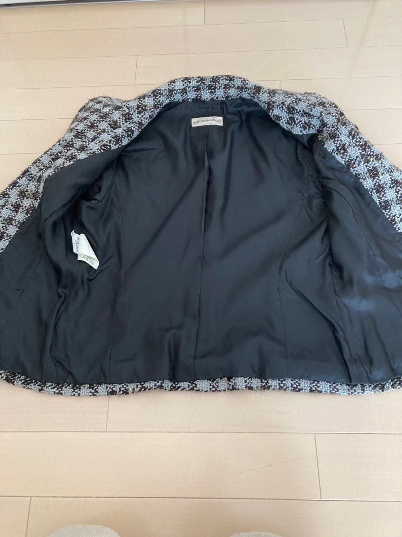 ☆エンポリオアルマーニ☆ ツィード　チェック柄 テーラードジャケット