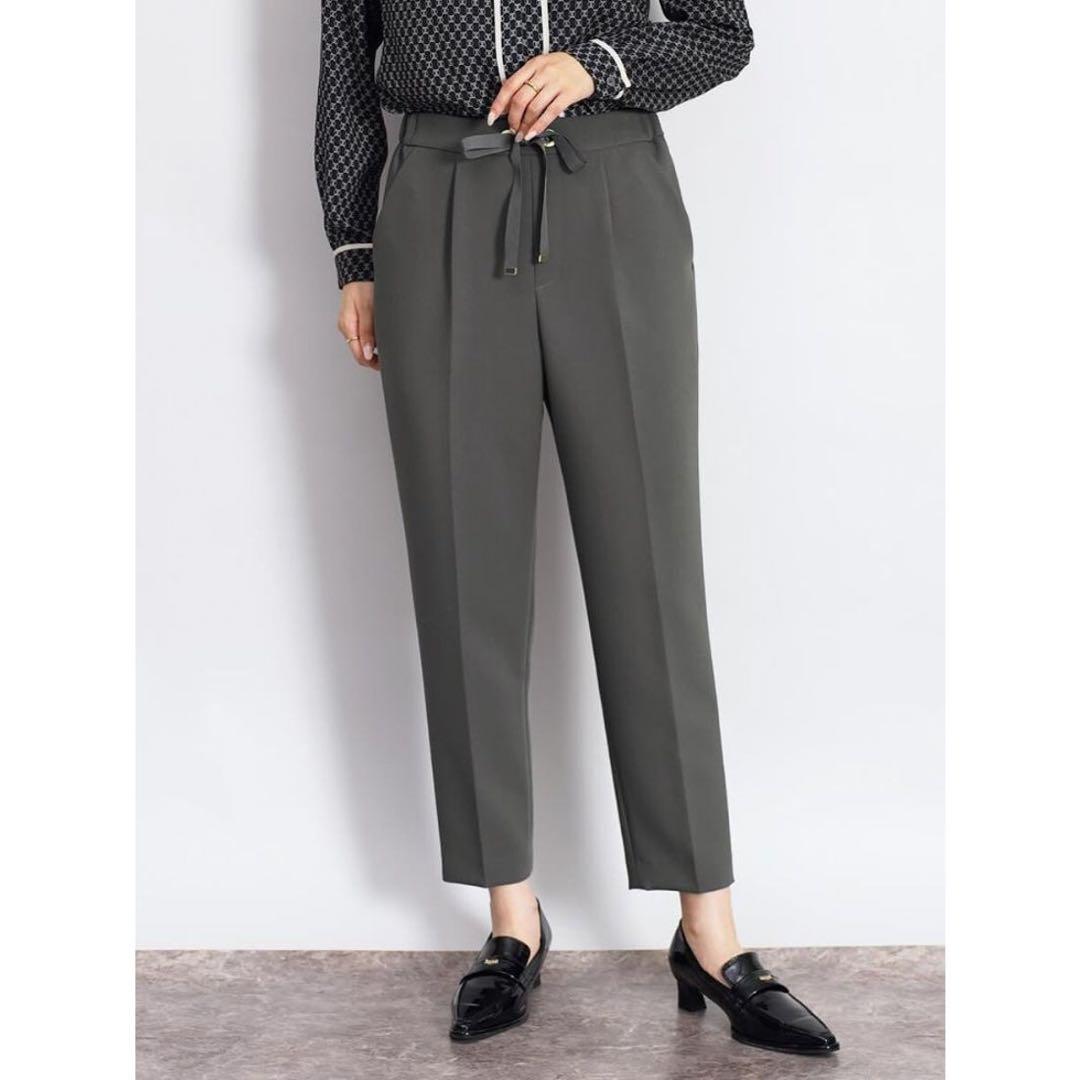 ヤマダヤFENNELフェンネル　クロップドテーパードパンツ （チャコールグレー）